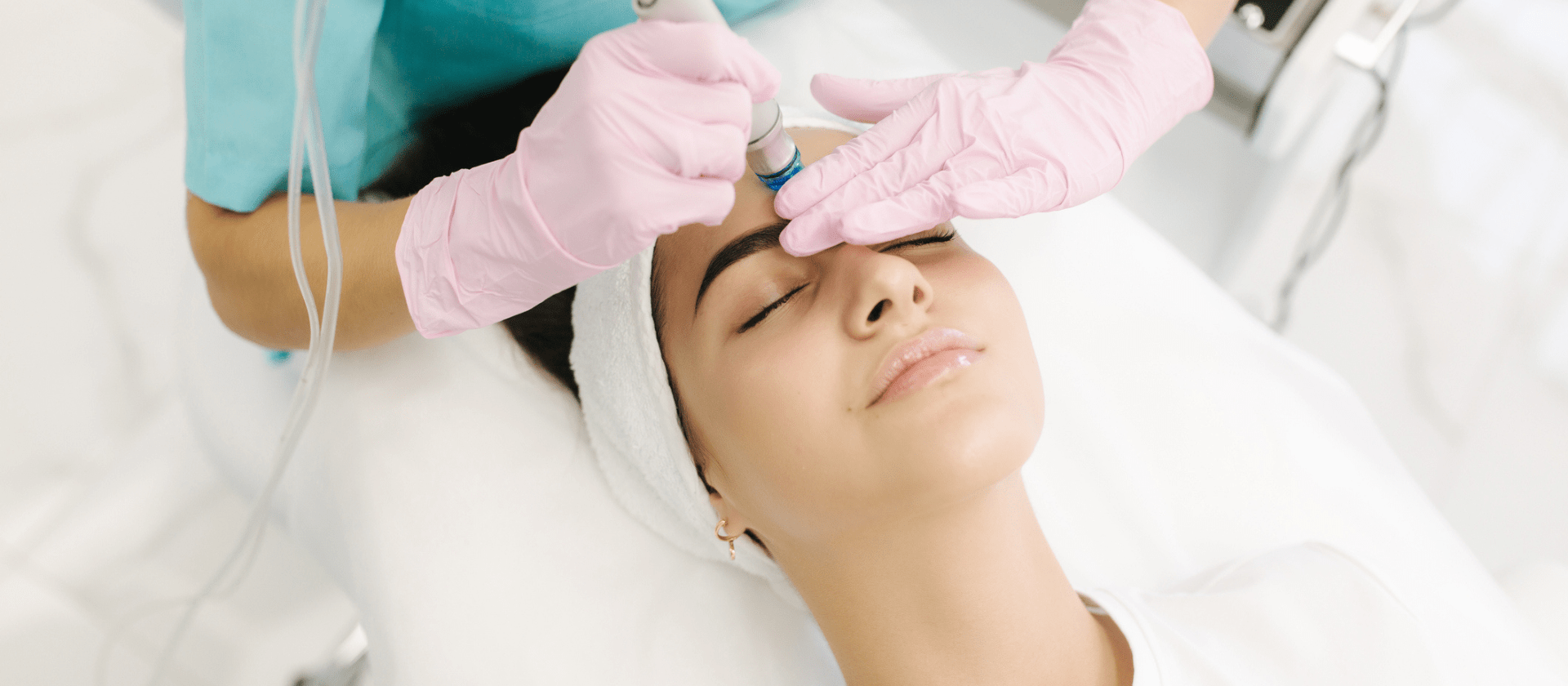 woman getting facial