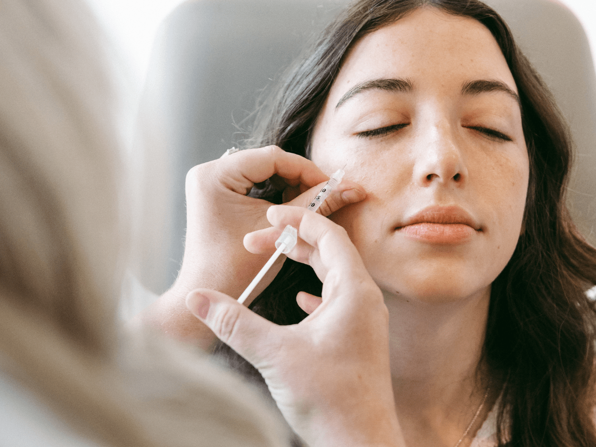 woman getting injectables